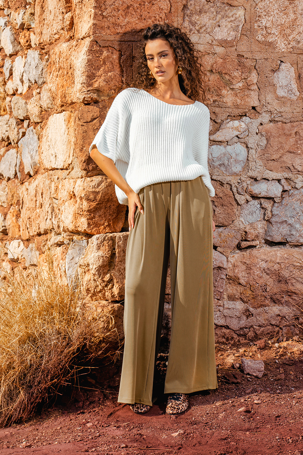 Πλεκτή μπλούζα oversized