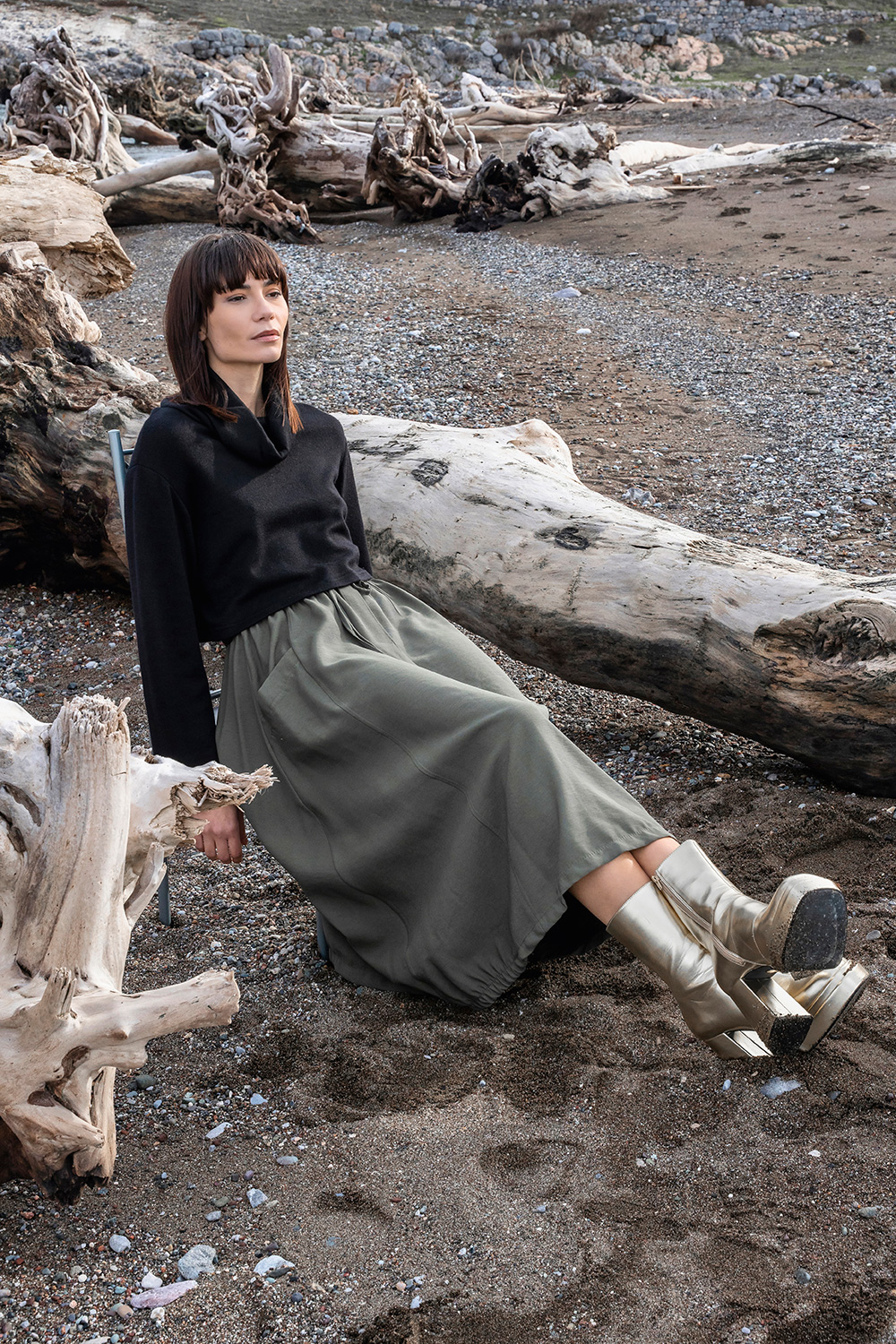 Πλεκτό με ζιβάγκο και glitter - Image 6