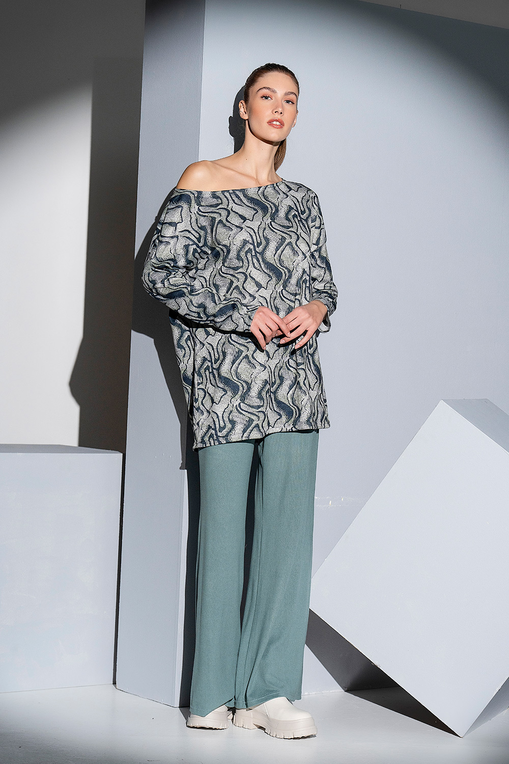 Μπλούζα χαμόγελο εμπριμέ - Image 3