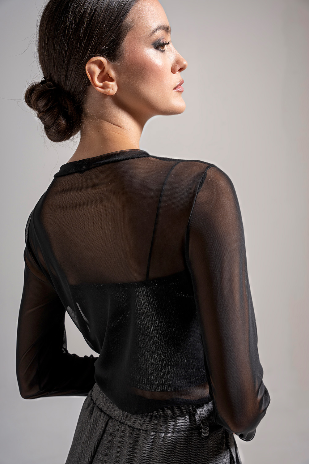 Διαφάνεια μακρυμάνικη σε στενή γραμμή - Image 11