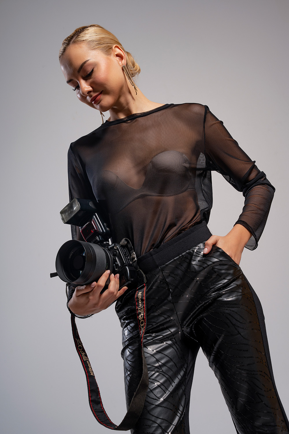 Διαφάνεια μακρυμάνικη σε στενή γραμμή - Image 5