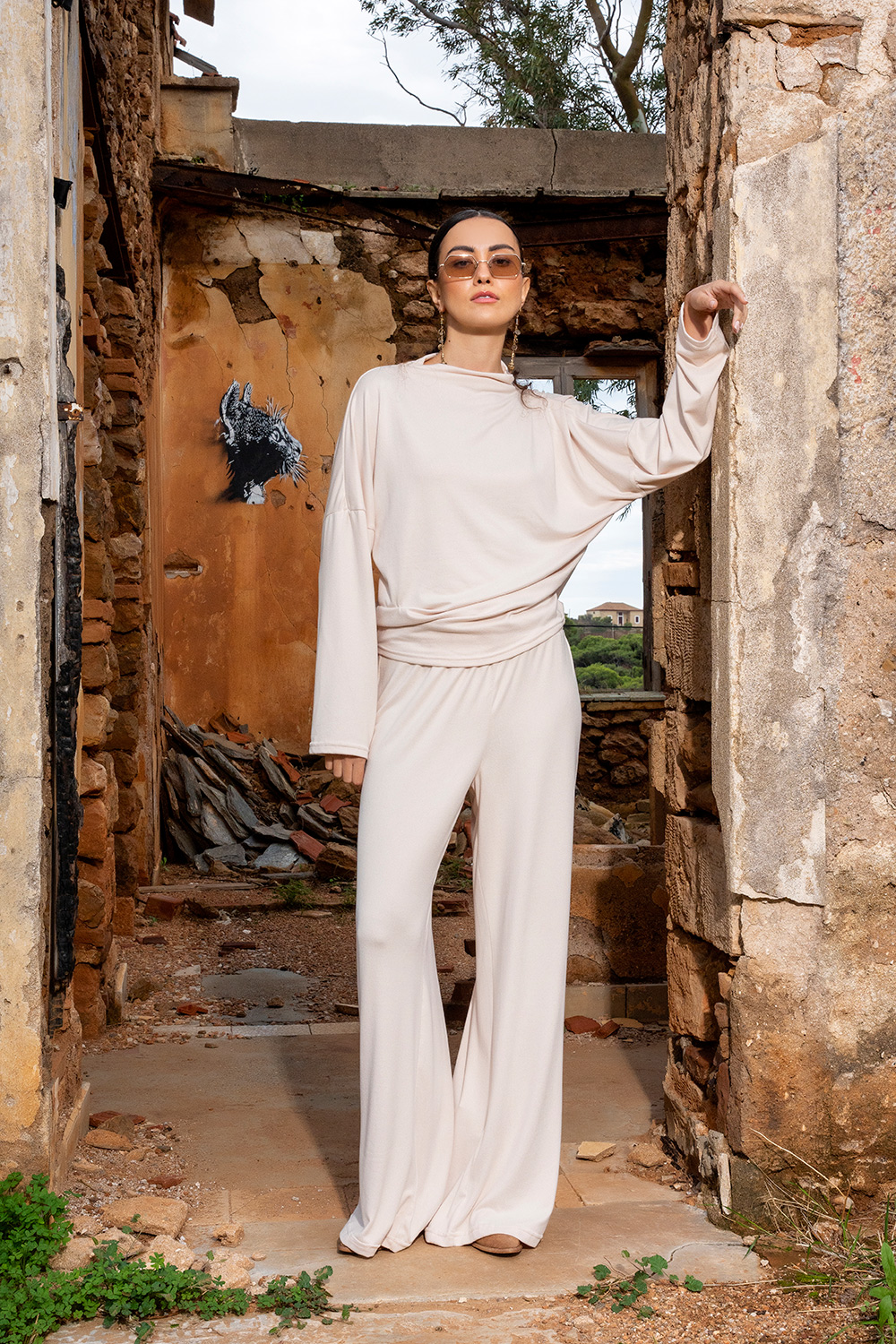 Παντελόνα με απαλή πλεκτή υφή - Image 2