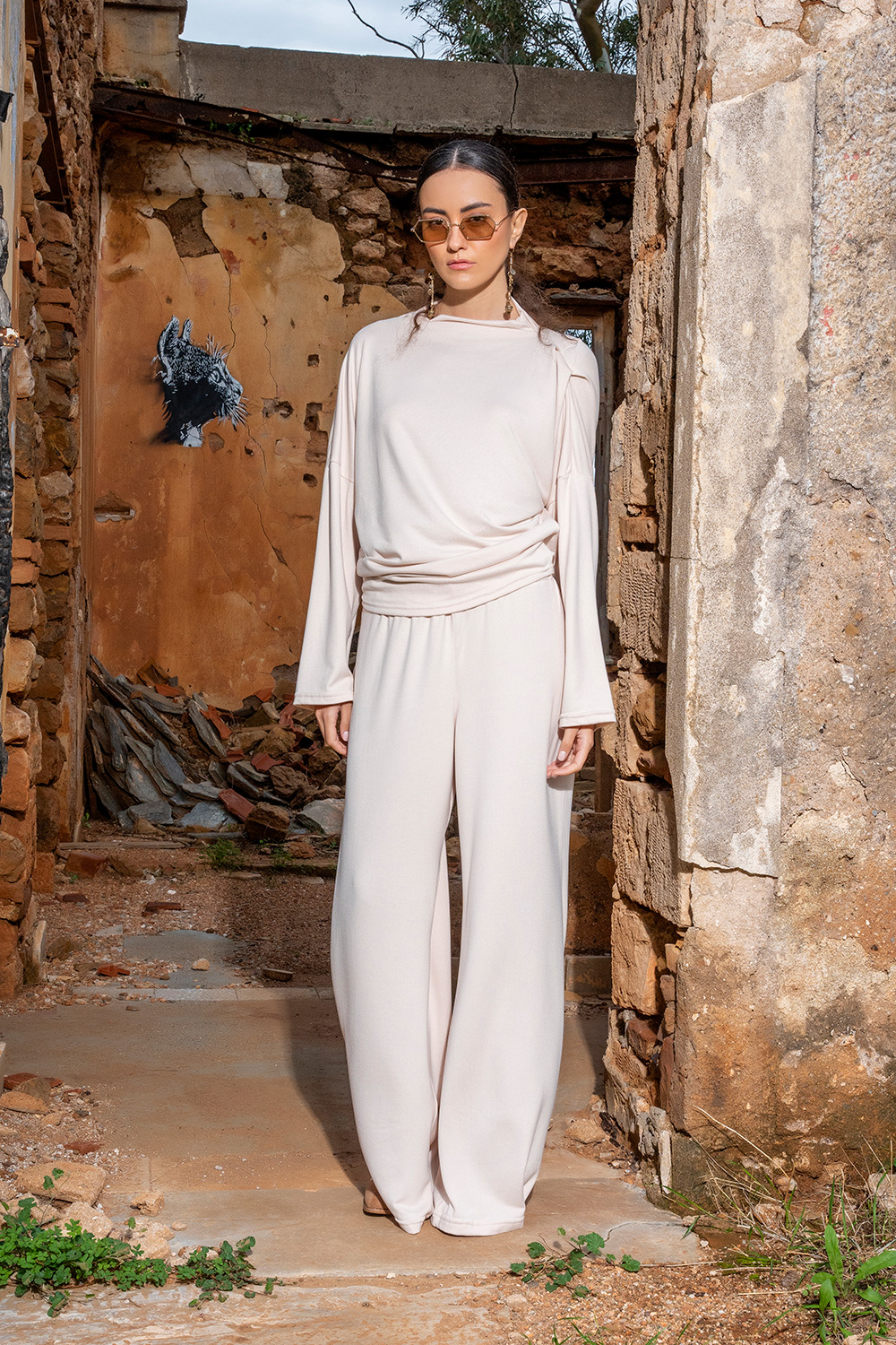 Παντελόνα με απαλή πλεκτή υφή - Image 3