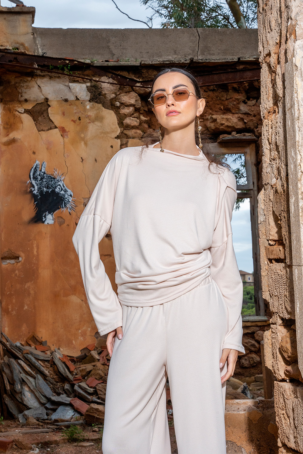 Παντελόνα με απαλή πλεκτή υφή - Image 6