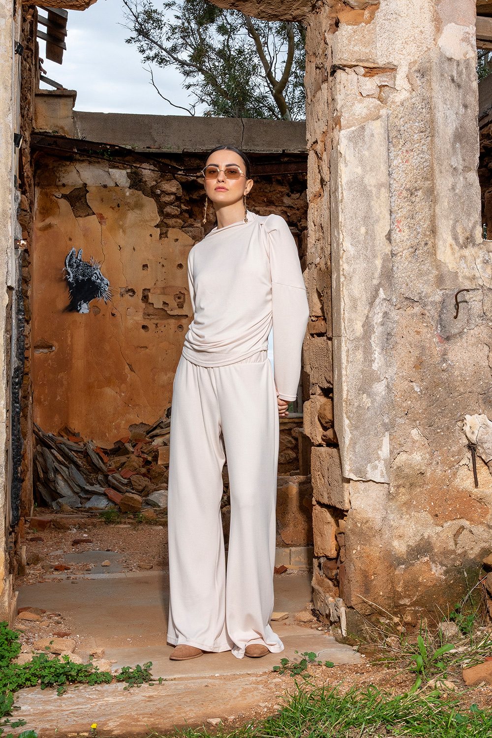 Παντελόνα με απαλή πλεκτή υφή - Image 5