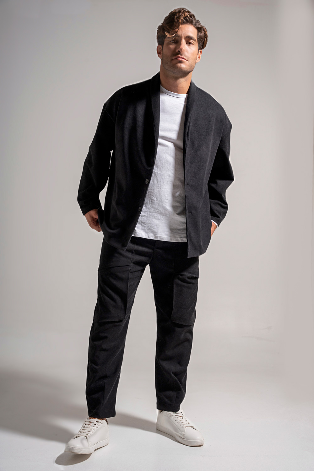 Σακάκι με μαλακό ύφασμα σε σουέντ υφή - Image 4