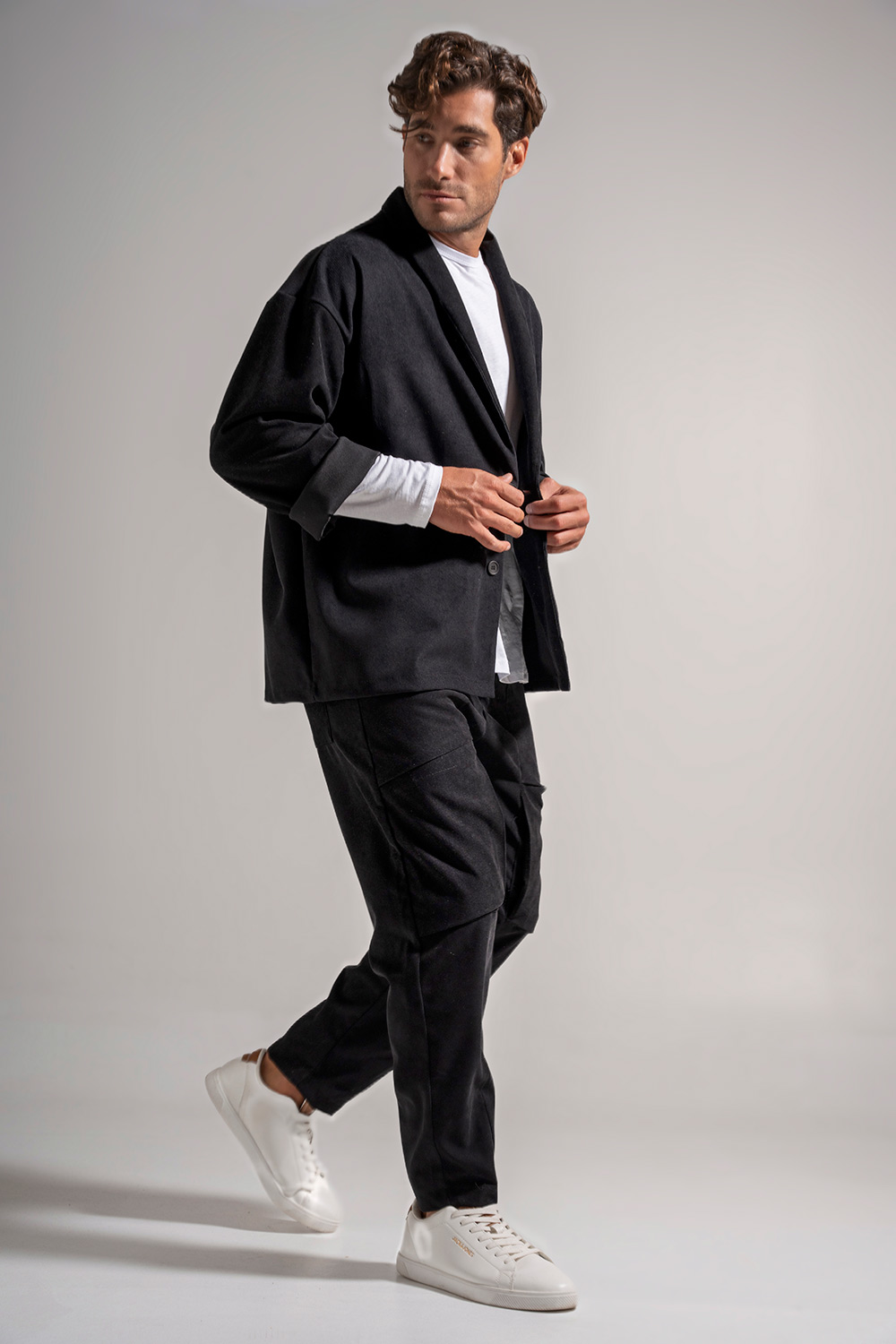 Σακάκι με μαλακό ύφασμα σε σουέντ υφή - Image 5