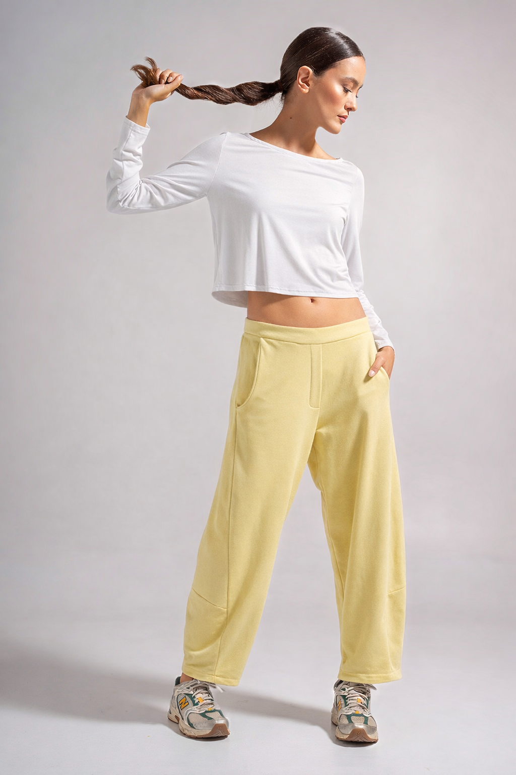 Παντελόνι φούτερ με τσέπες barrel