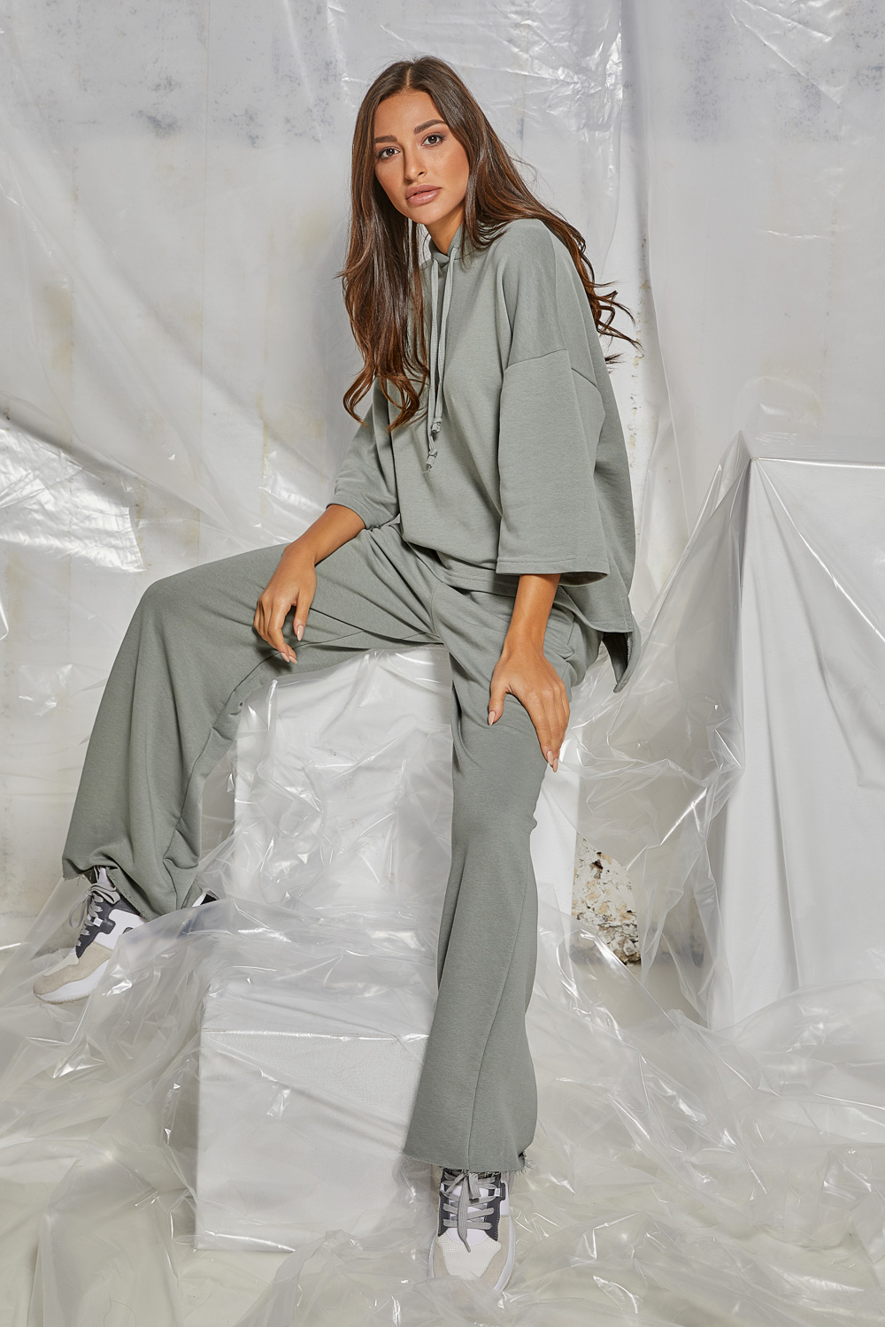 Παντελόνι φούτερ wide leg - Image 6