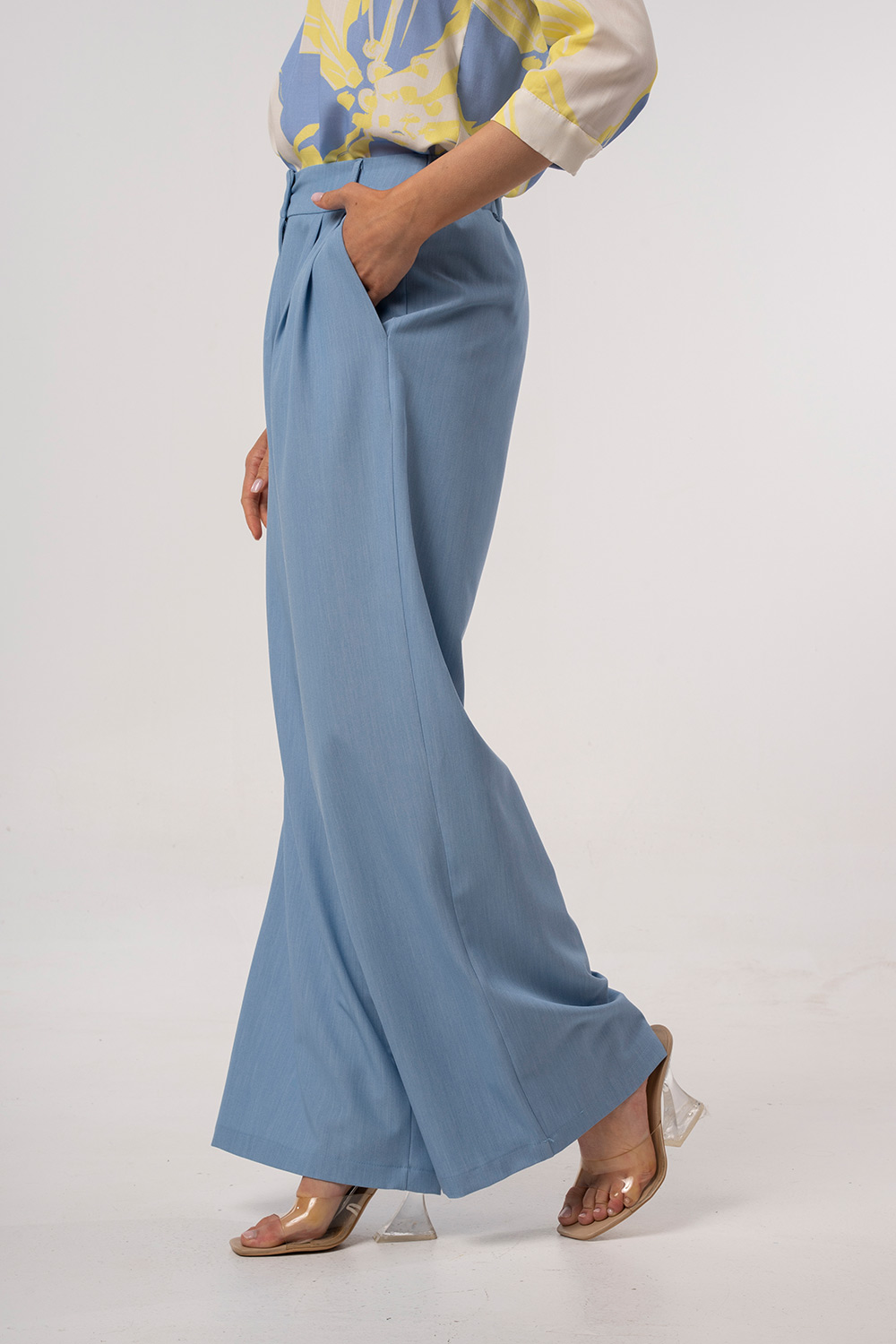 Παντελόνι με φαρδιά γραμμή και κομψή εφαρμογή - Image 4