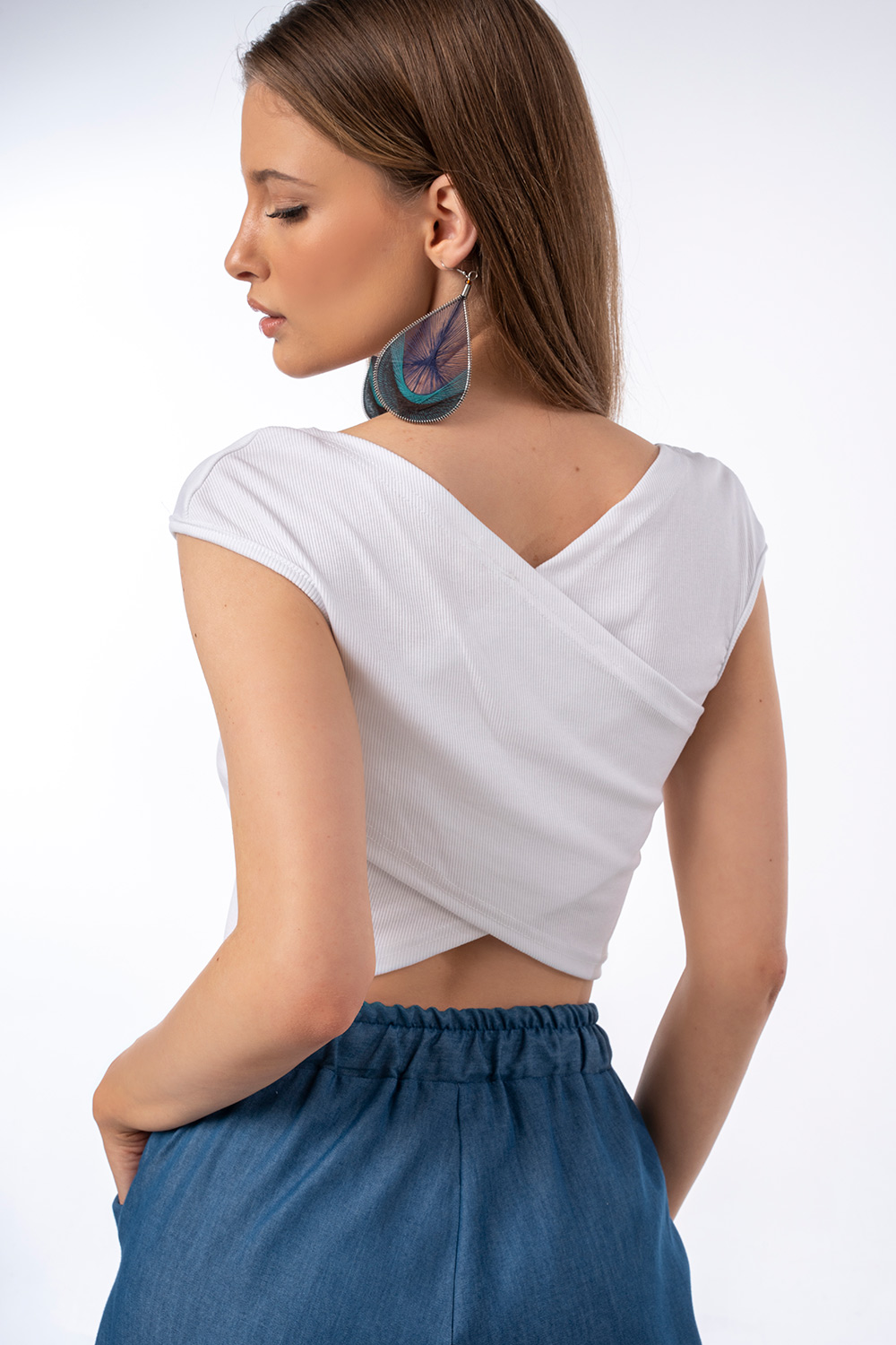 Κροπ Τοπ με Χιαστί Πλάτη