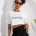 Λευκό Crop T-Shirt “Διαβάστηκες.”