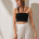 Μαύρο Strapless Crop Top